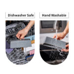 Butter Dish with Lid and Knife: Ceramic Butter Dish with Lid for Countertop, 8 Inch Butter Holder with Knob Handle, Durable Butter Keeper - Grey - Image 6