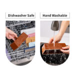 Butter Dish with Lid and Knife: Ceramic Butter Dish with Lid for Countertop, 8 Inch Butter Holder with Knob Handle, Durable Butter Keeper - Brown - Image 6