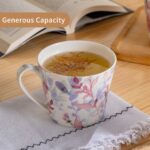 Coffee Mugs Set of 4 – 15.2 oz Bone China Nature Floral Collection - Image 7