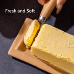 Butter Dish with Lid and Knife: Ceramic Butter Dish with Lid for Countertop, 8 Inch Butter Holder with Knob Handle, Durable Butter Keeper - Brown - Image 7