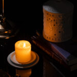 Thin Ceramic Candle Lantern – Hollow Horse Pattern, Aromatherapy & Christmas Décor - Image 8