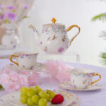 2-Cup & 2-Saucer Gift Set – 24 K Gold Rim and Colorful world - Image 8