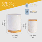 Utensil Holder Set of 2, 7.7"+5.7" Ceramic Kitchen Utensil Holder for Countertop, Farmhouse Vintage Utensil Crock, 360° Rotating Large Utensil Organizer - Image 7