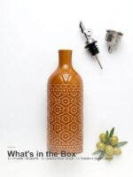 18oz Ceramic Vinegar Dispenser Bottle | Caramel Reactive Glaze | Auto-Pour Gravity Spout | Wholesale OEM - Image 12
