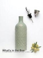 18oz Ceramic Vinegar Dispenser Bottle | Sage Green Reactive Glaze | Auto-Pour Gravity Spout | Wholesale OEM - Image 8