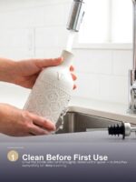 18oz Ceramic Vinegar Dispenser Bottle | Ivory White Glaze | Auto-Pour Gravity Spout | Wholesale OEM - Image 7