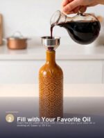 18oz Ceramic Vinegar Dispenser Bottle | Caramel Reactive Glaze | Auto-Pour Gravity Spout | Wholesale OEM - Image 14