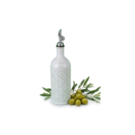 18oz Ceramic Oil Dispenser Bottle | Ivory White Glaze | Auto-Pour Gravity Spout | Wholesale OEM